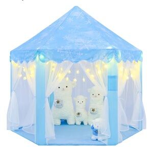 Magical Blue Kids Play Tent with Lights